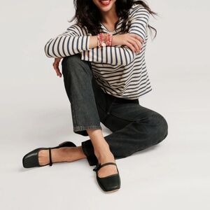 Frances Valentine, Jude Mary Jane leather flat black  sz 7